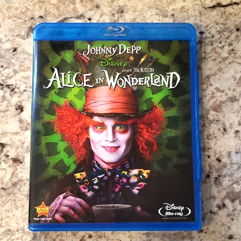 Disney Johnny Depp Alice in Wonderland Blu-ray
